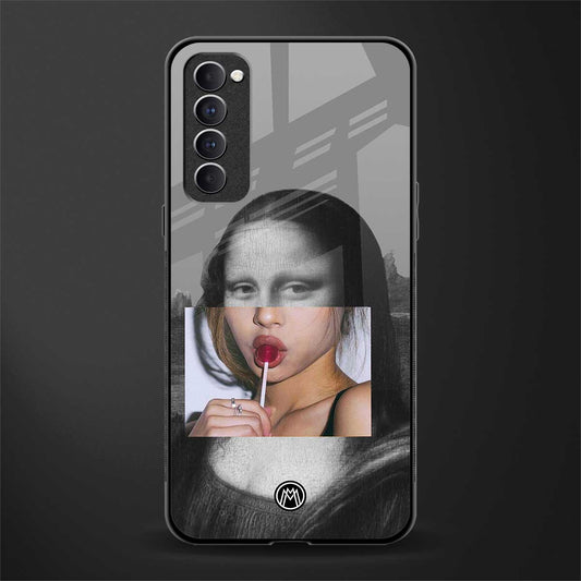 la mona lisa glass case for oppo reno 4 pro image
