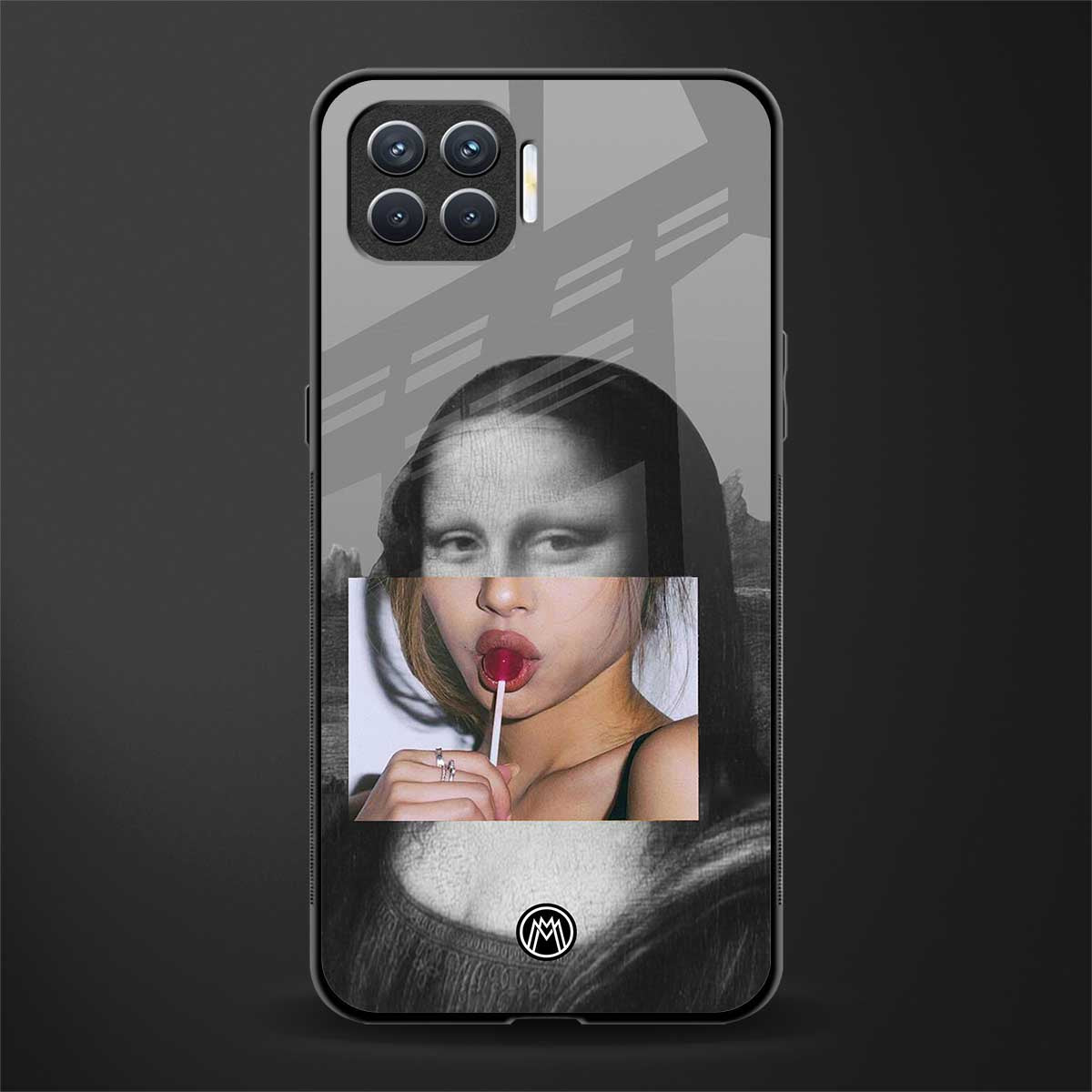 la mona lisa glass case for oppo f17 image