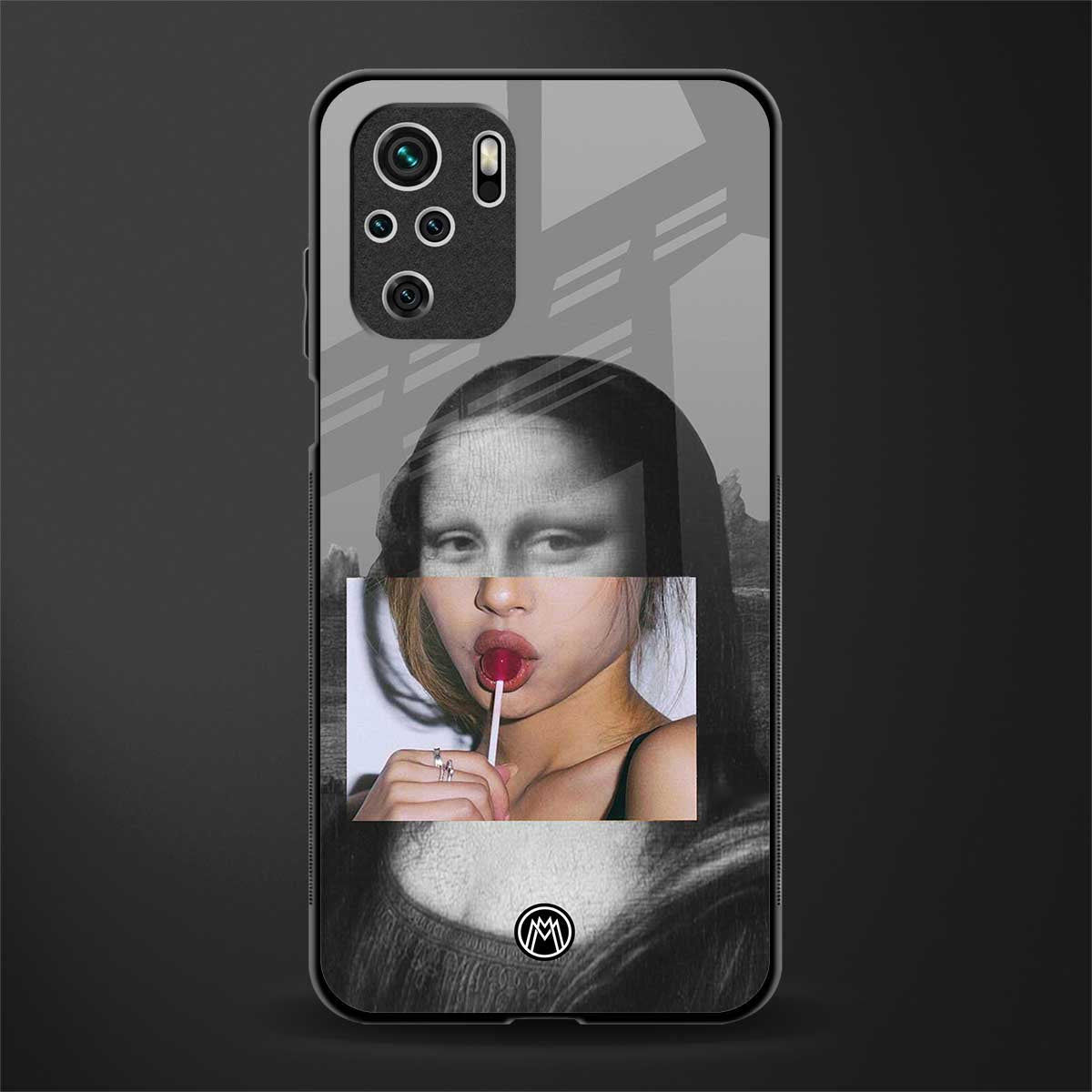 la mona lisa glass case for redmi note 10 image