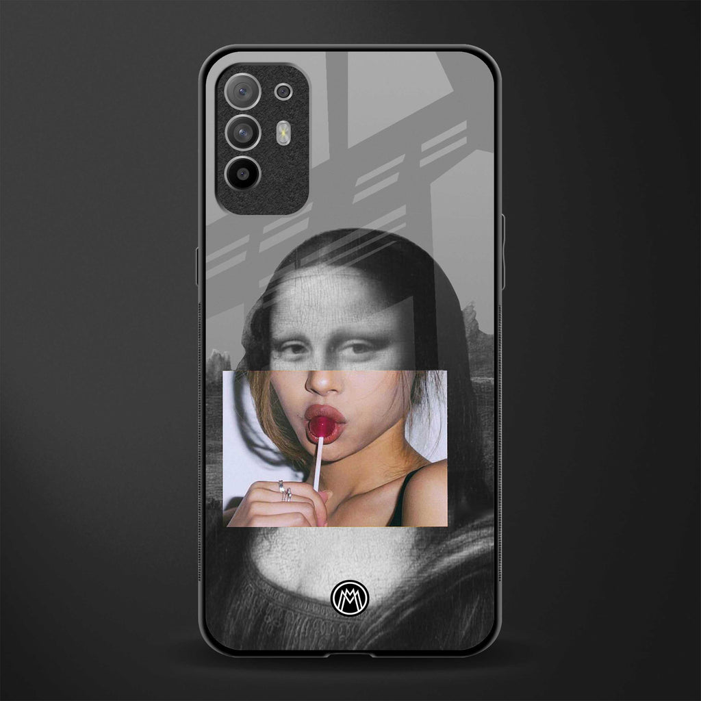la mona lisa glass case for oppo f19 pro plus image