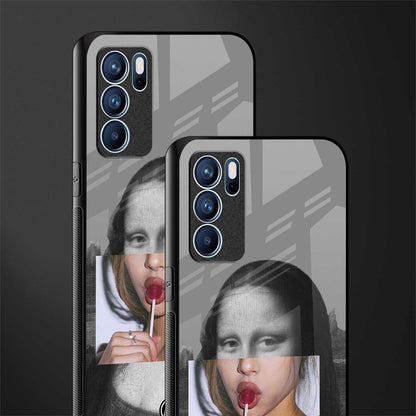 la mona lisa glass case for oppo reno6 5g image-2
