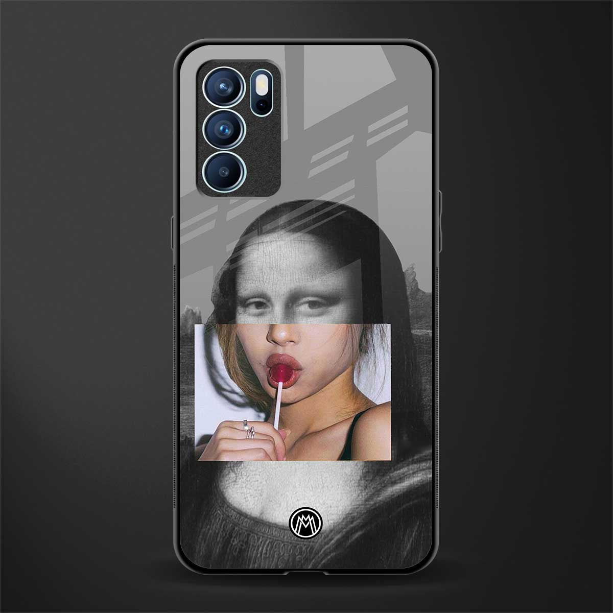 la mona lisa glass case for oppo reno6 pro 5g image