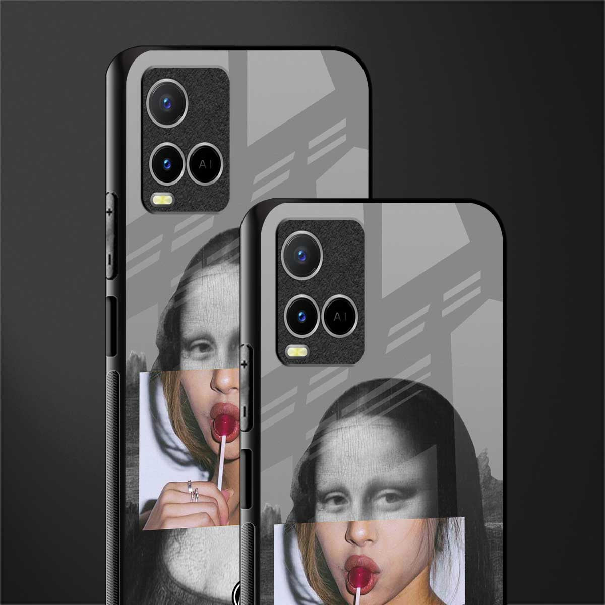 la mona lisa glass case for vivo y21s image-2