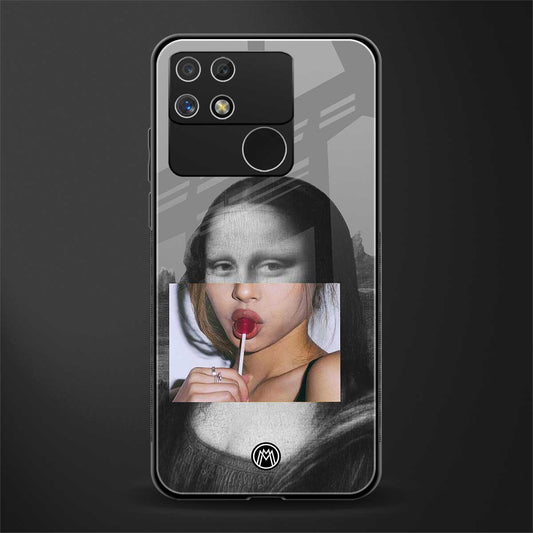 la mona lisa back phone cover | glass case for realme narzo 50a