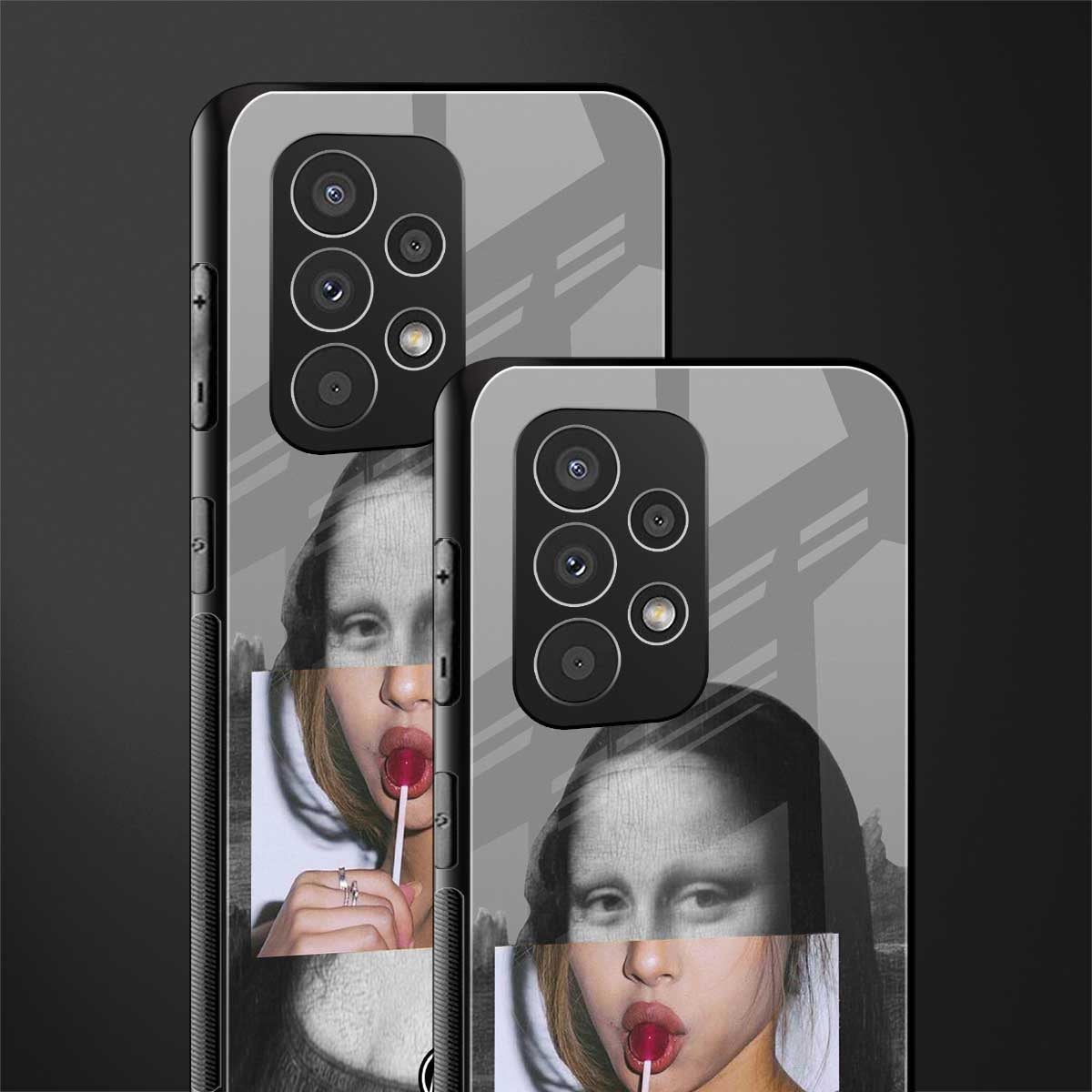 la mona lisa back phone cover | glass case for samsung galaxy a73 5g