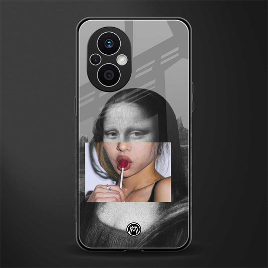 la mona lisa back phone cover | glass case for oppo f21 pro 5g