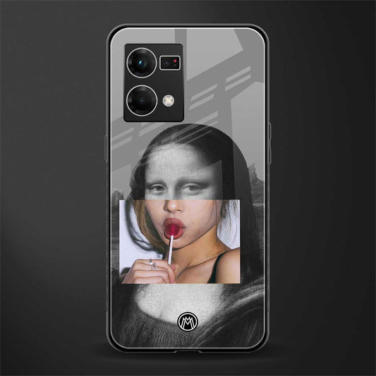 la mona lisa back phone cover | glass case for oppo f21 pro 4g