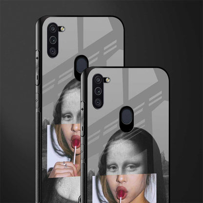 la mona lisa glass case for samsung galaxy m11 image-2