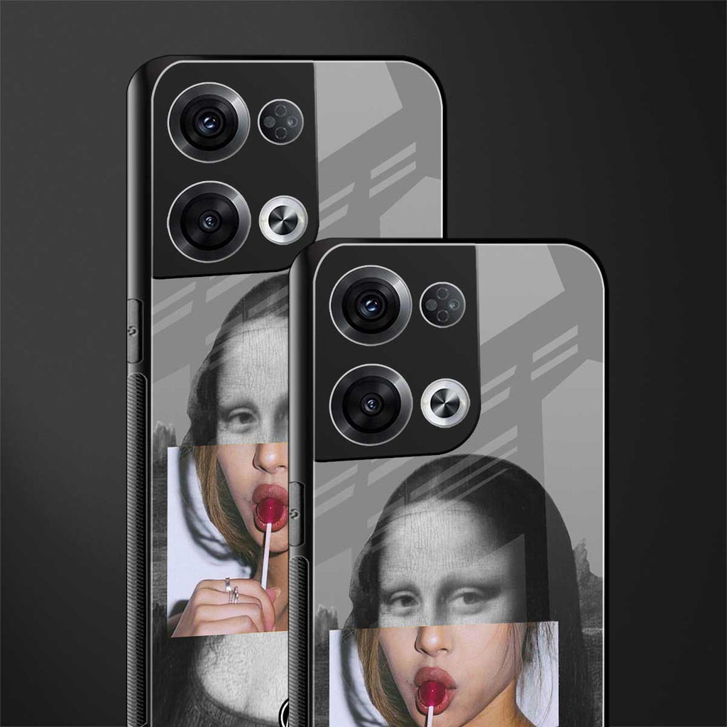 la mona lisa back phone cover | glass case for oppo reno 8 pro