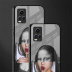 la mona lisa back phone cover | glass case for vivo v21e 4g