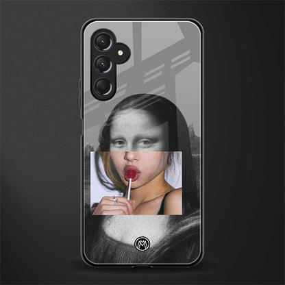 la mona lisa back phone cover | glass case for samsun galaxy a24 4g