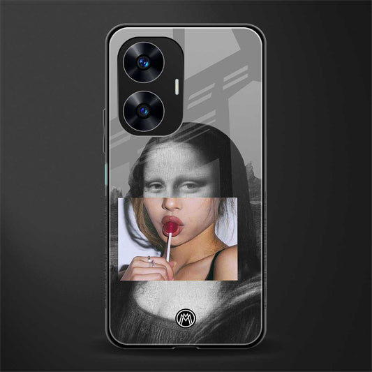 la mona lisa back phone cover | glass case for realme c55