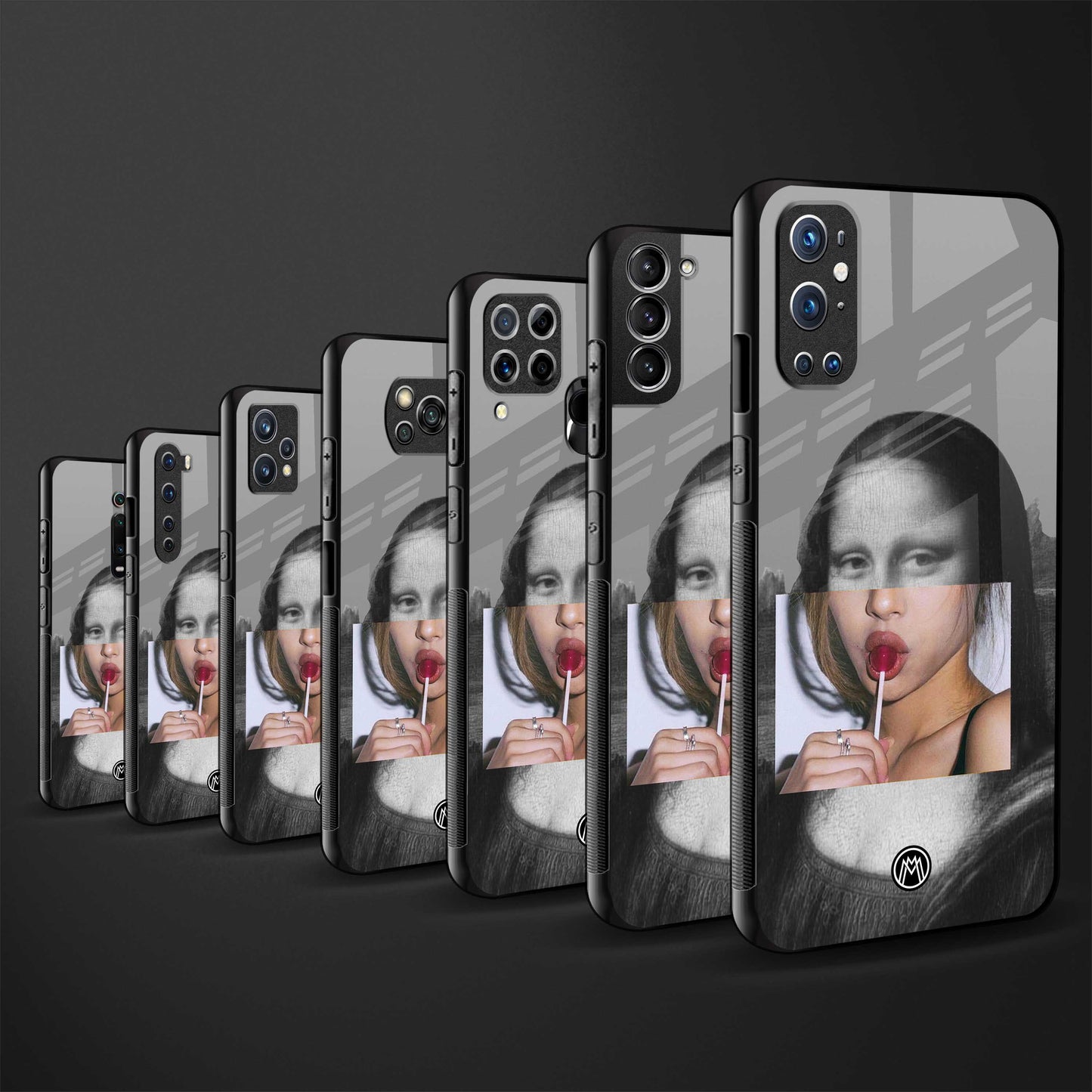 la mona lisa back phone cover | glass case for vivo y22
