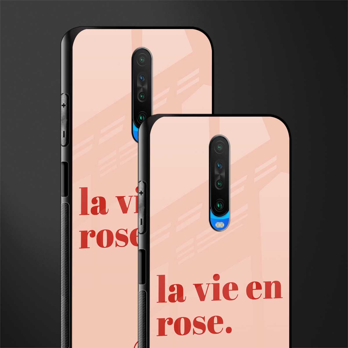 la vie en rose quote glass case for poco x2 image-2