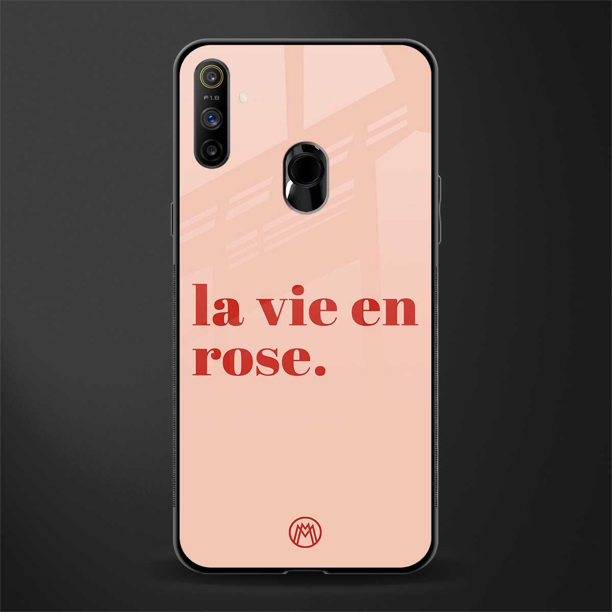 la vie en rose quote glass case for realme narzo 10a image