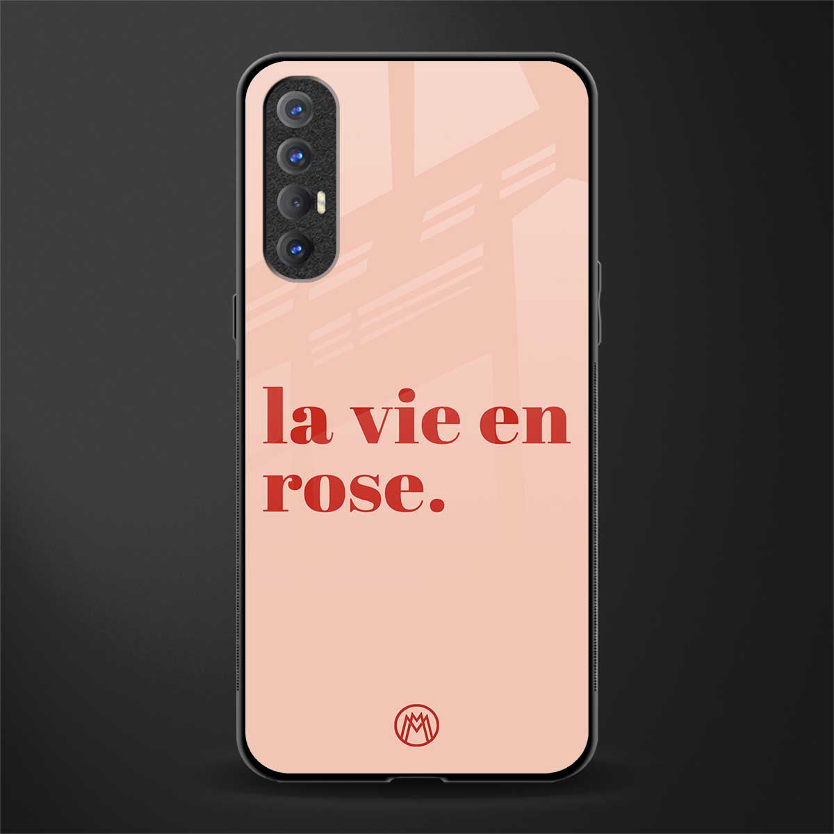 la vie en rose quote glass case for oppo reno 3 pro image