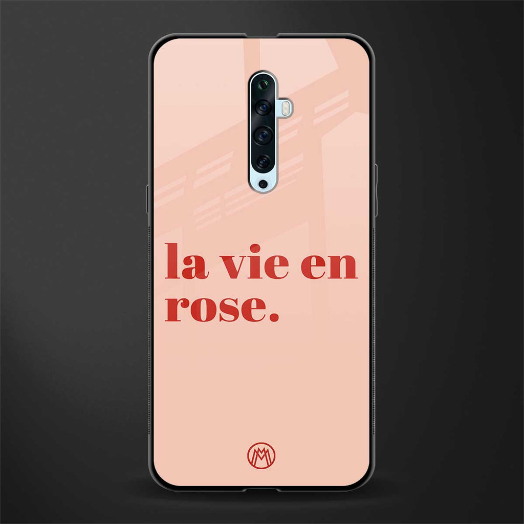 la vie en rose quote glass case for oppo reno 2f image