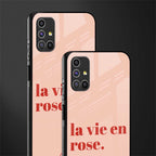 la vie en rose quote glass case for samsung galaxy m51 image-2