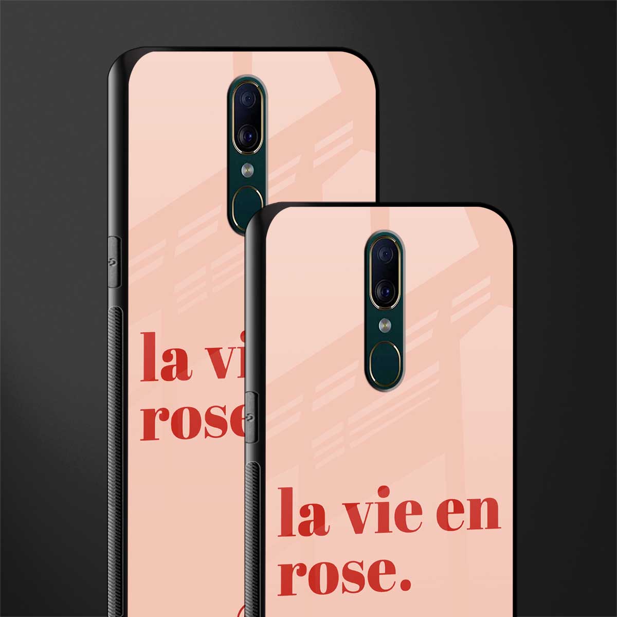 la vie en rose quote glass case for oppo a9 image-2