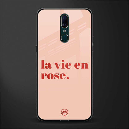 la vie en rose quote glass case for oppo a9 image