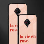 la vie en rose quote glass case for vivo s1 pro image-2