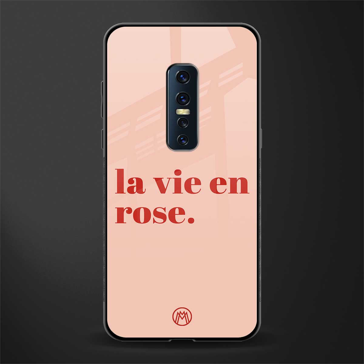 la vie en rose quote glass case for vivo v17 pro image