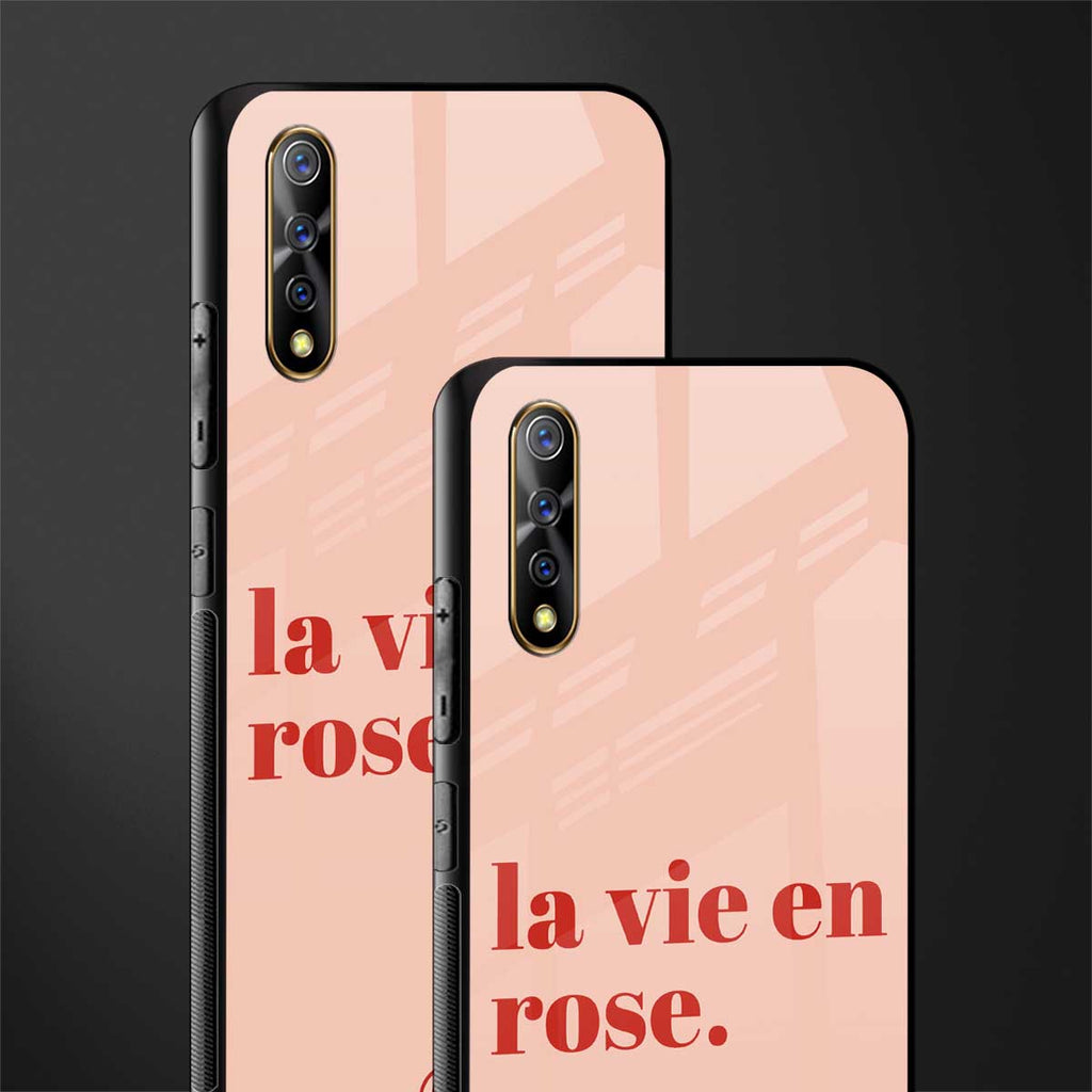 la vie en rose quote glass case for vivo z1x image-2