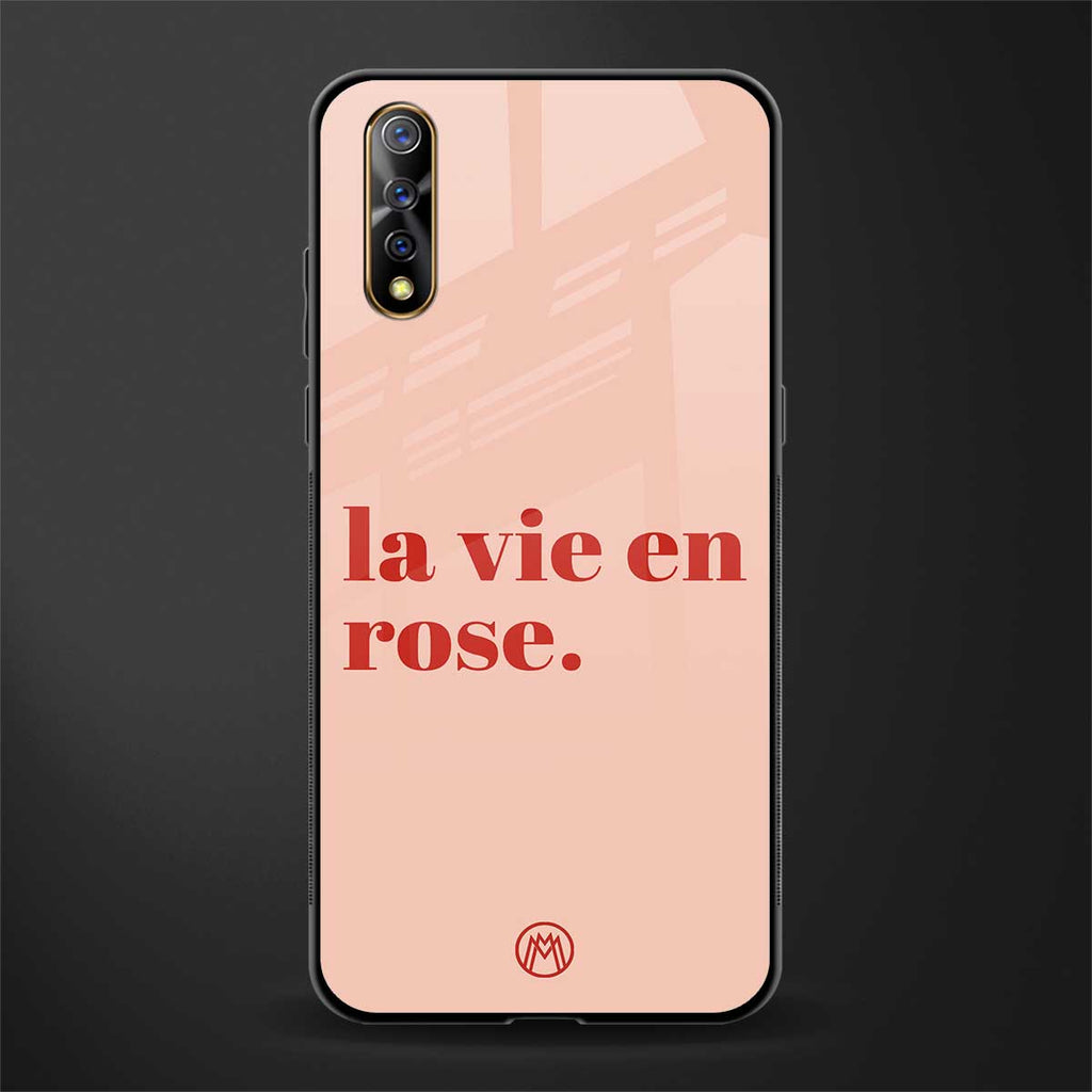 la vie en rose quote glass case for vivo s1 image