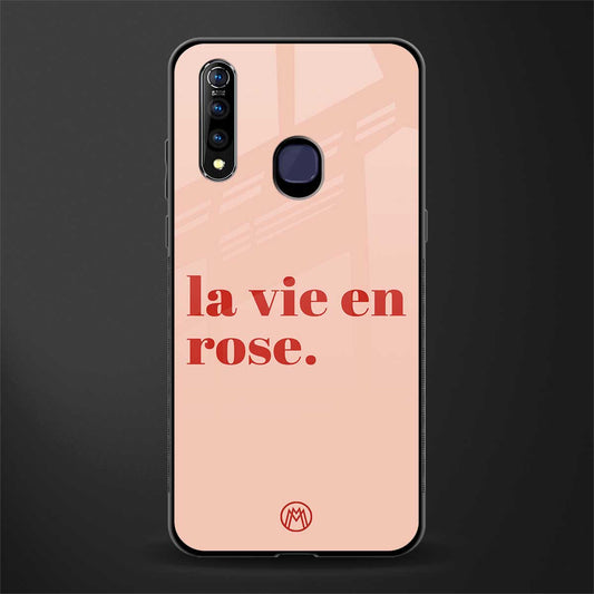 la vie en rose quote glass case for vivo z1 pro image