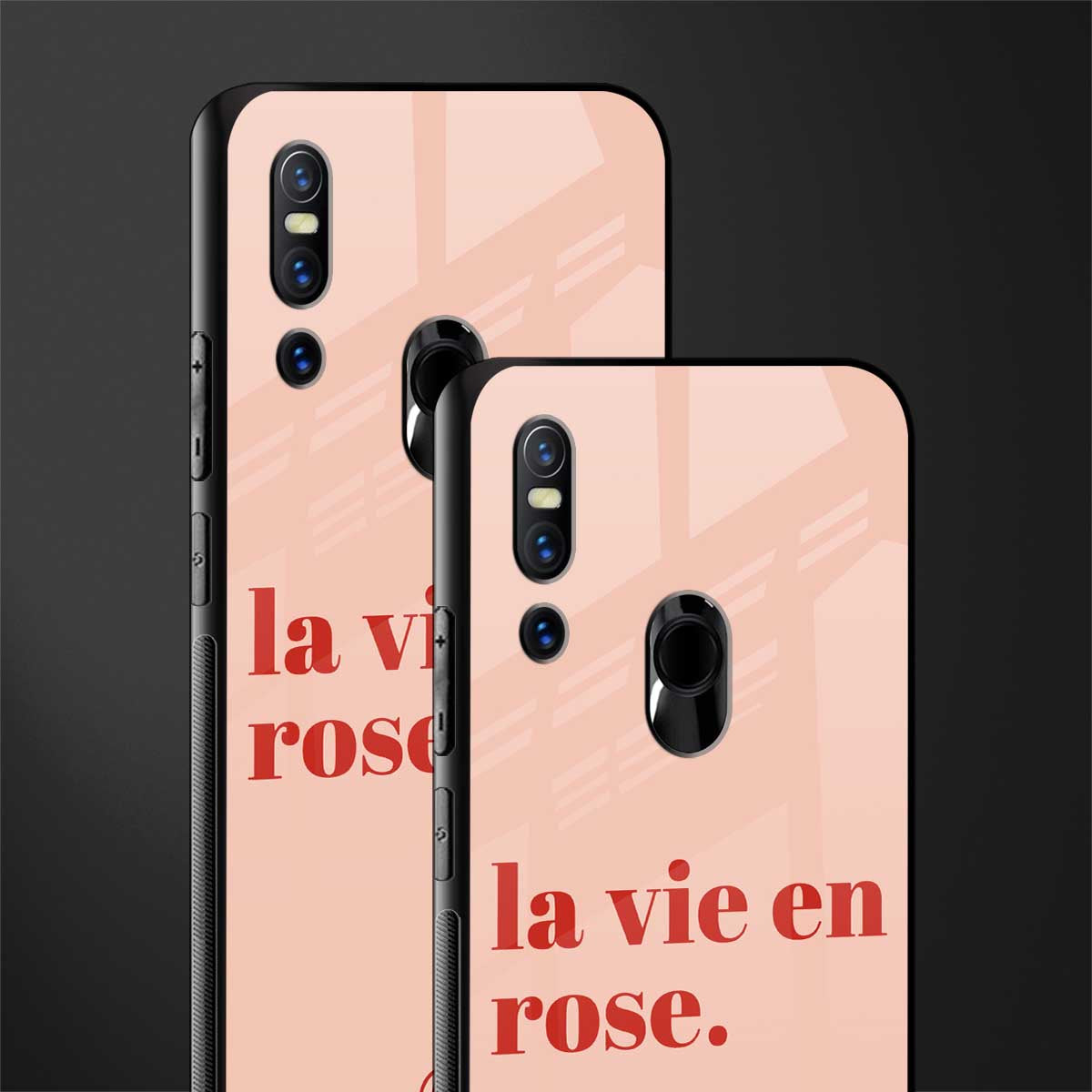 la vie en rose quote glass case for vivo v15 image-2