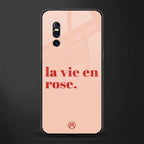 la vie en rose quote glass case for vivo v15 pro image