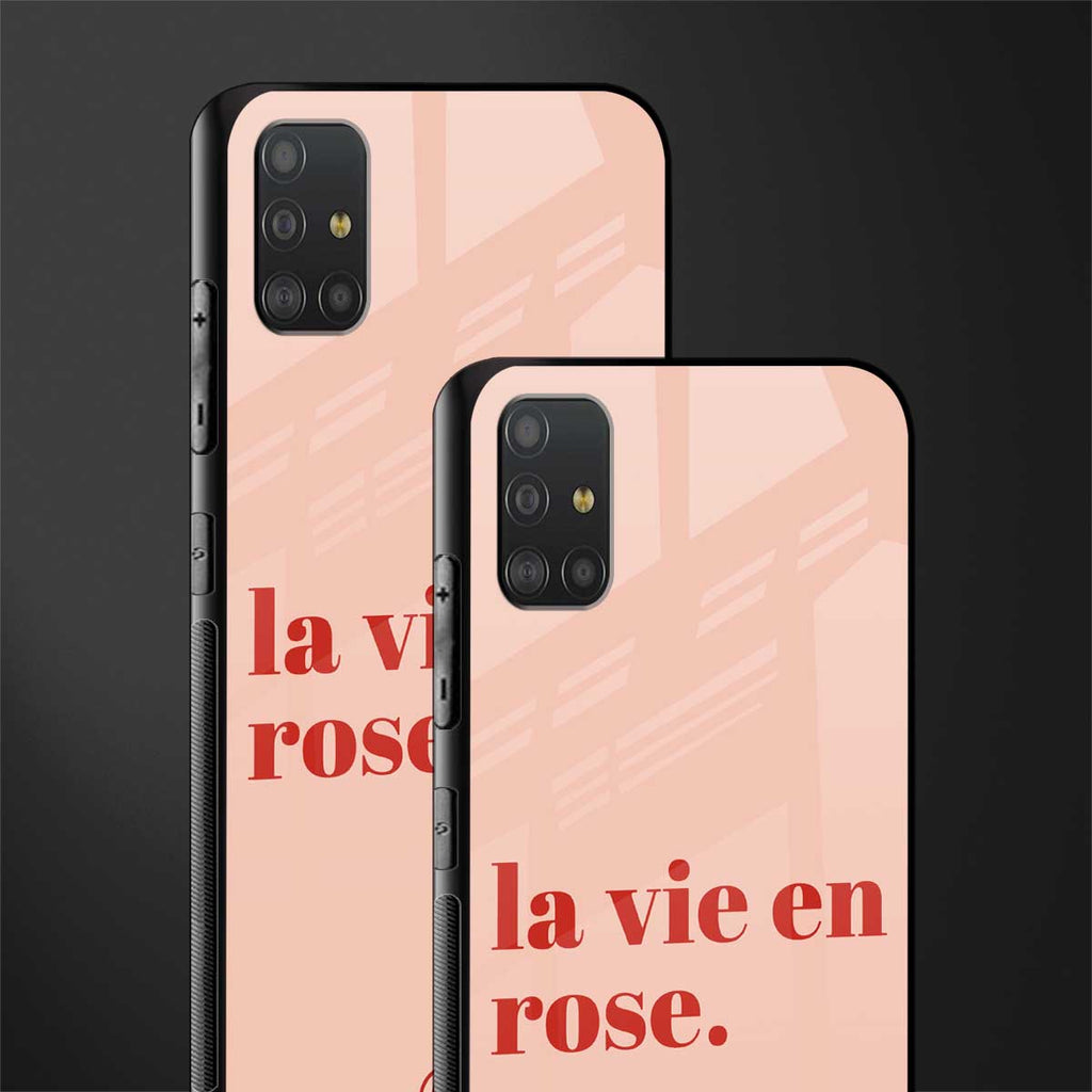 la vie en rose quote glass case for samsung galaxy a51 image-2