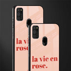 la vie en rose quote glass case for samsung galaxy m30s image-2