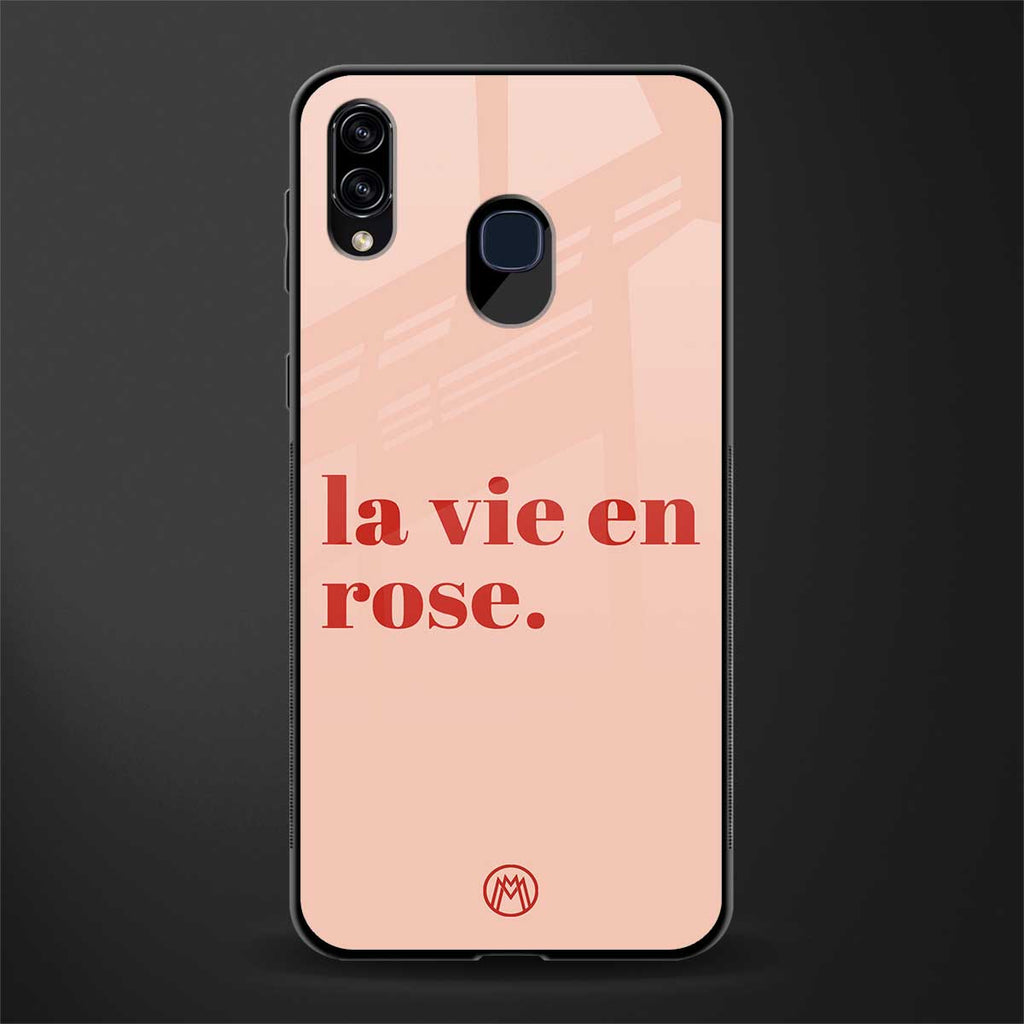 la vie en rose quote glass case for samsung galaxy a20 image