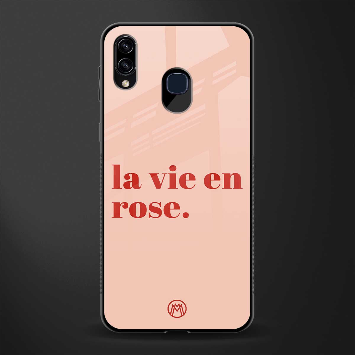 la vie en rose quote glass case for samsung galaxy a20 image