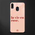 la vie en rose quote glass case for samsung galaxy m10s image