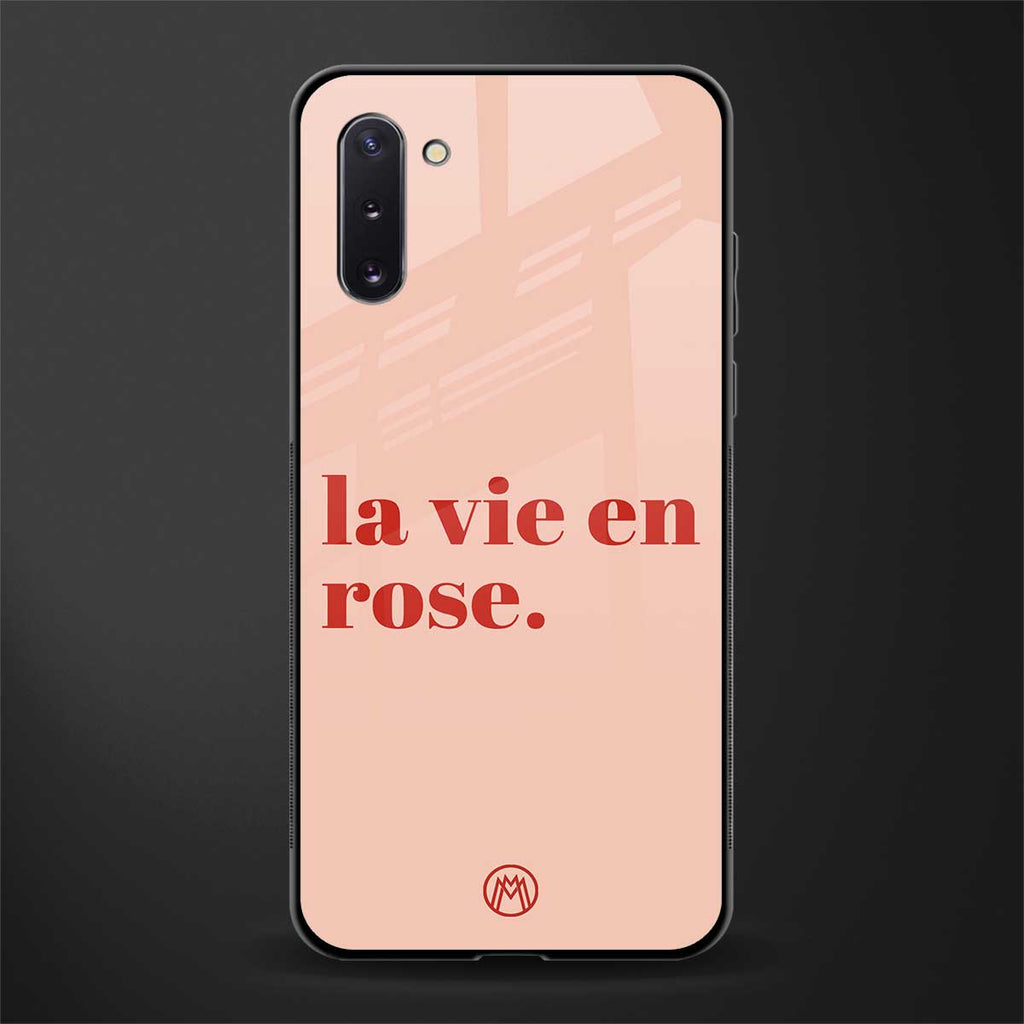 la vie en rose quote glass case for samsung galaxy note 10 image