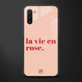 la vie en rose quote glass case for samsung galaxy note 10 image