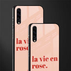 la vie en rose quote glass case for samsung galaxy a70s image-2