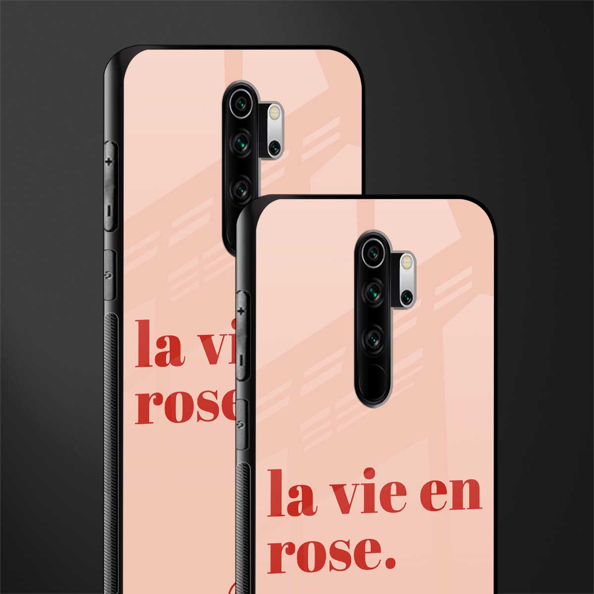 la vie en rose quote glass case for redmi note 8 pro image-2