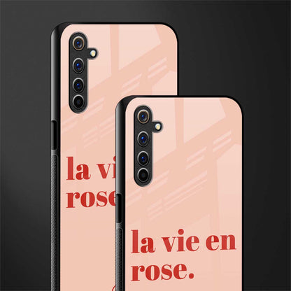 la vie en rose quote glass case for realme 6i image-2