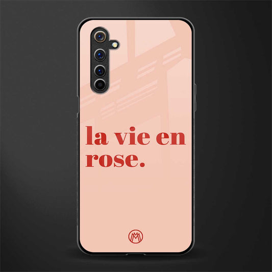 la vie en rose quote glass case for realme 6i image