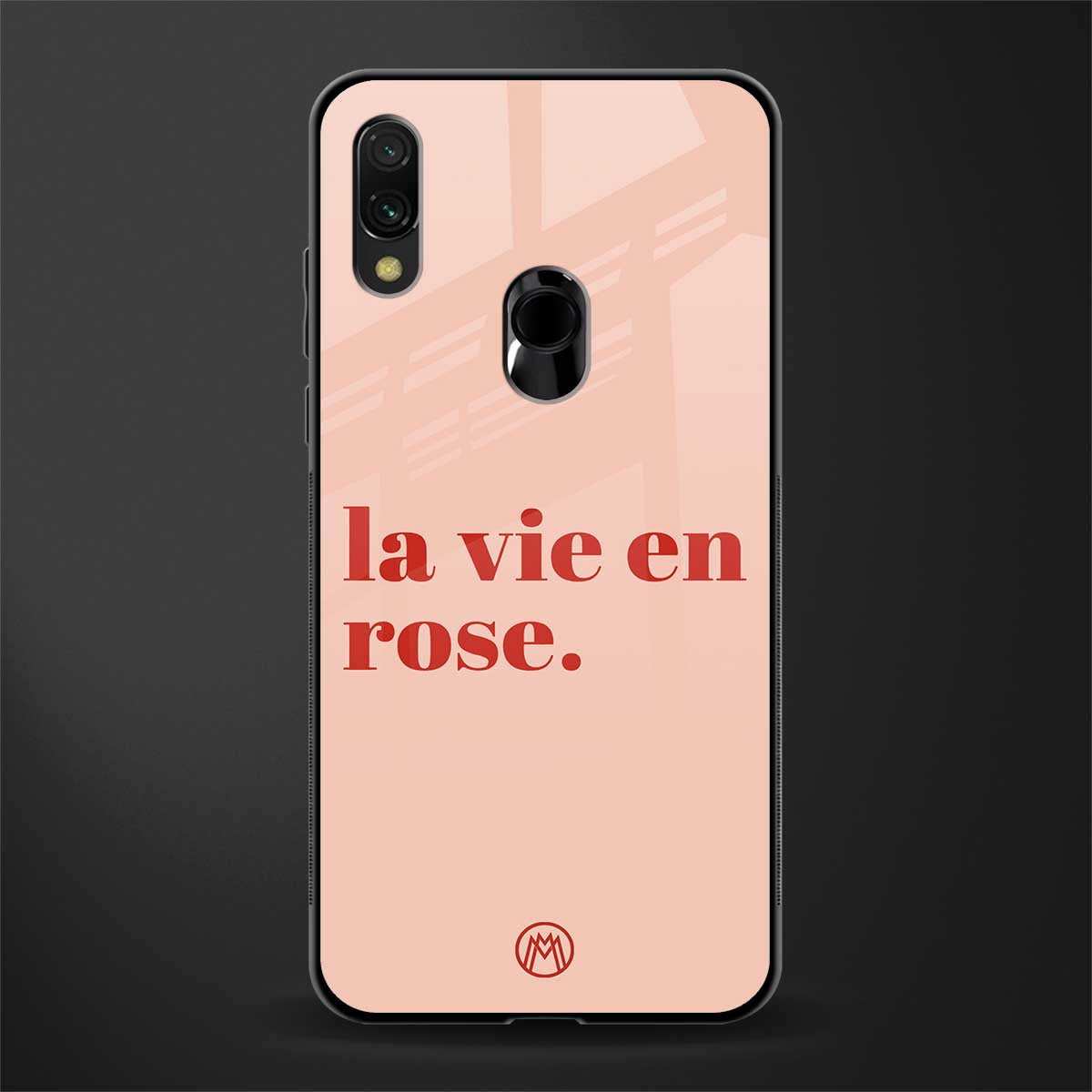 la vie en rose quote glass case for redmi 7redmi y3 image