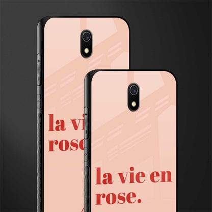 la vie en rose quote glass case for redmi 8a image-2