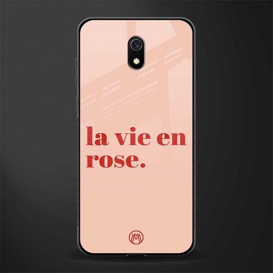 la vie en rose quote glass case for redmi 8a image