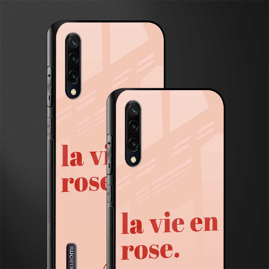 la vie en rose quote glass case for mi a3 redmi a3 image-2