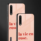 la vie en rose quote glass case for mi a3 redmi a3 image-2