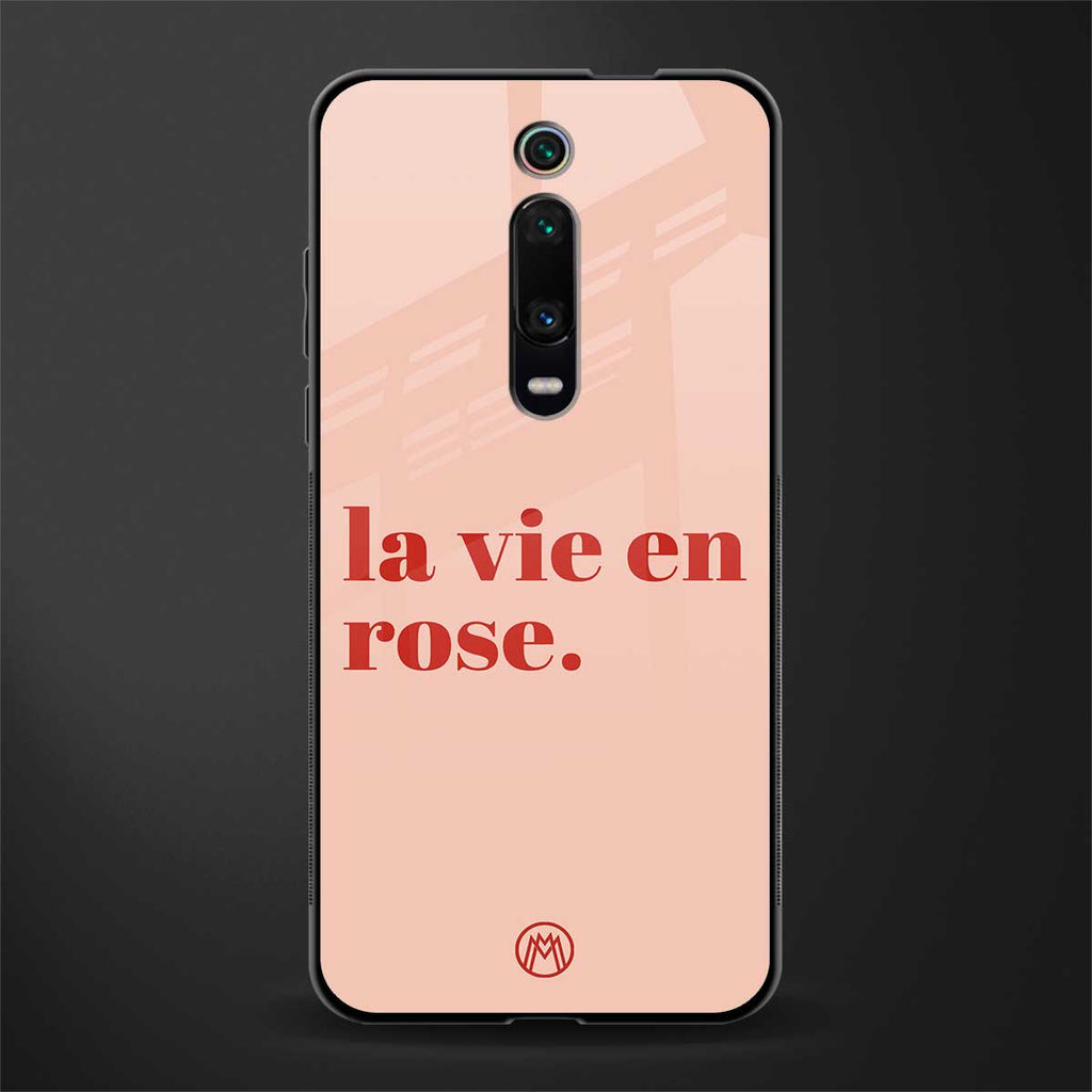 la vie en rose quote glass case for redmi k20 image