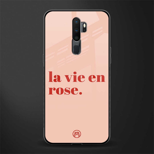 la vie en rose quote glass case for oppo a5 2020 image
