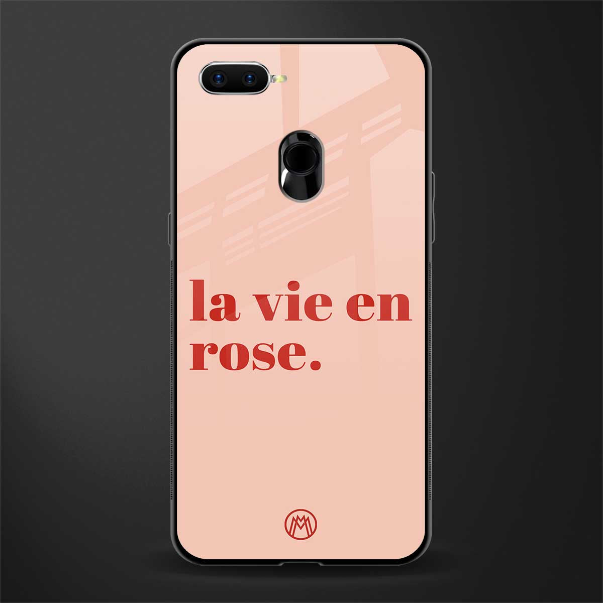 la vie en rose quote glass case for oppo a7 image